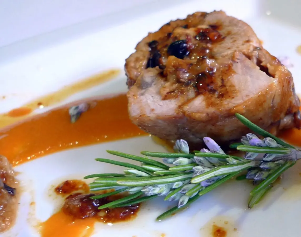Receta de Solomillo de cerdo relleno de langostinos