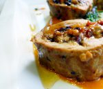 Solomillo de cerdo relleno de langostinos Receta de Solomillo de cerdo relleno de langostinos