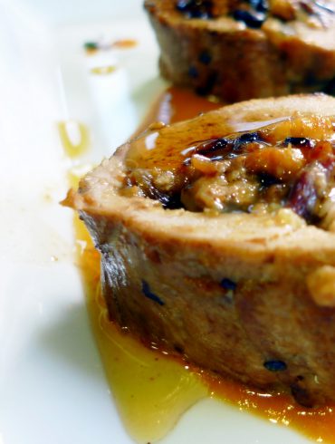 Receta de Solomillo de cerdo relleno de langostinos