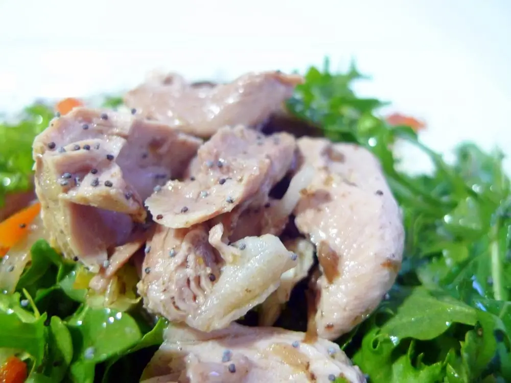 Receta de Ensalada de rucula y pavo estofado