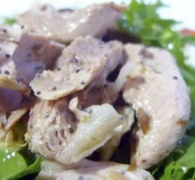 Receta de Ensalada de rucula y pavo estofado