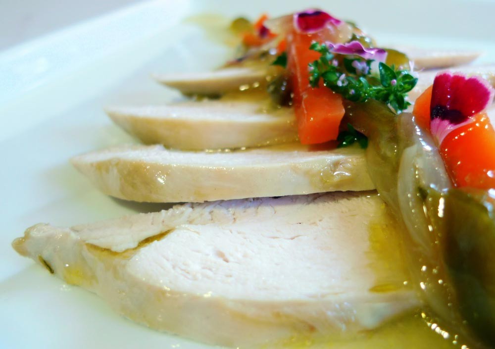 Receta de Pechuga de pollo en escabeche de manzanilla