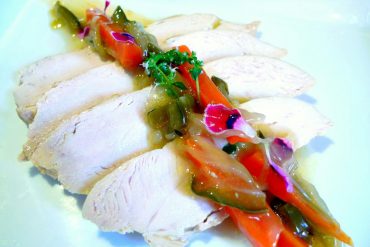 Receta de Pechuga de pollo en escabeche de manzanilla