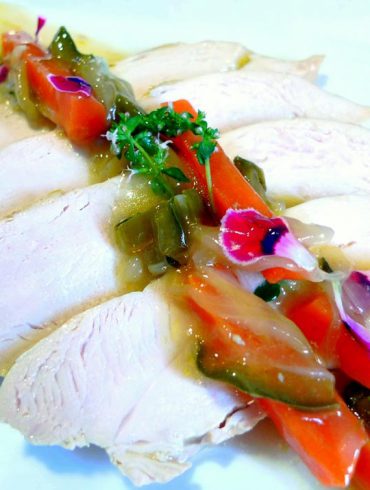 Receta de Pechuga de pollo en escabeche de manzanilla