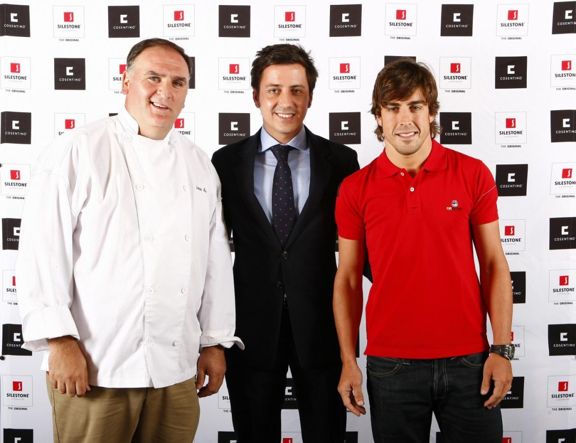 Jose Andrés y Fernando Alonso en Montreal