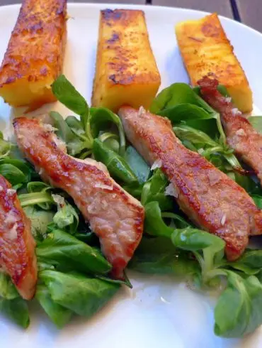 Secreto ibérico con piña a la plancha 1