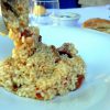 Arroz meloso de gallo y secreto ibérico