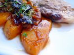 Lomo de cerdo con melocotones e higos Receta de Lomo de cerdo con melocotones e higos