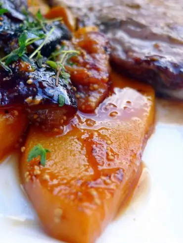 Receta de Lomo de cerdo con melocotones e higos