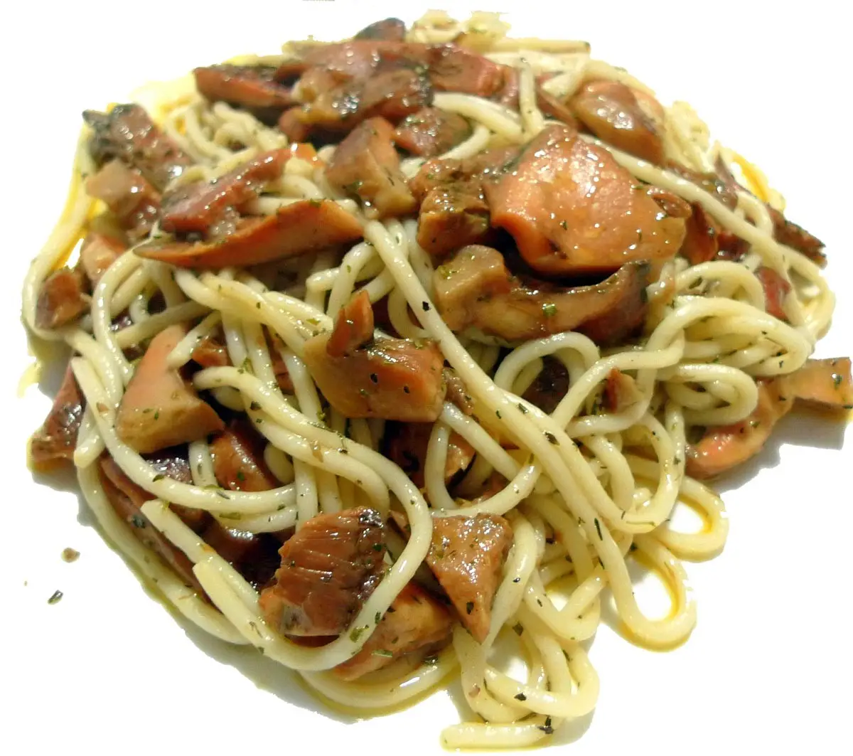 Receta de Espaguetis con níscalos Receta de Espaguetis con níscalos