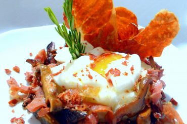 Receta Revuelto de setas, huevo y jamón navidul