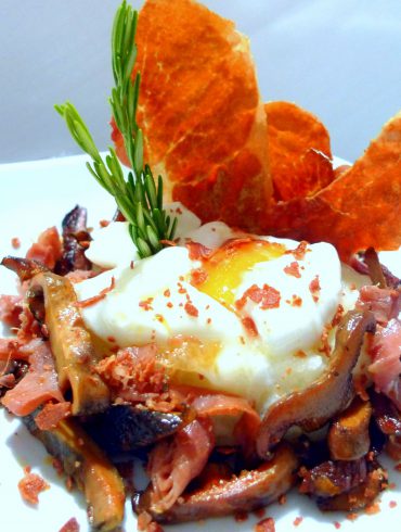 Receta Revuelto de setas, huevo y jamón navidul