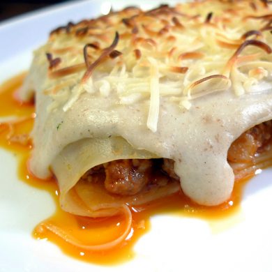 Receta de canelones de carne