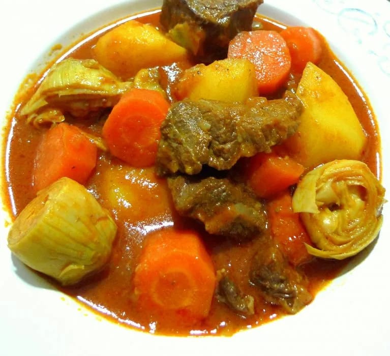 estofado de ternera y verduras