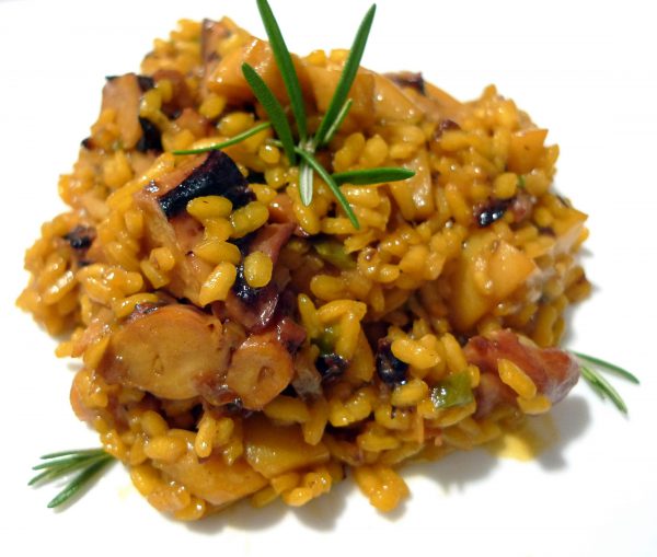 Arroz con sepia y pulpo