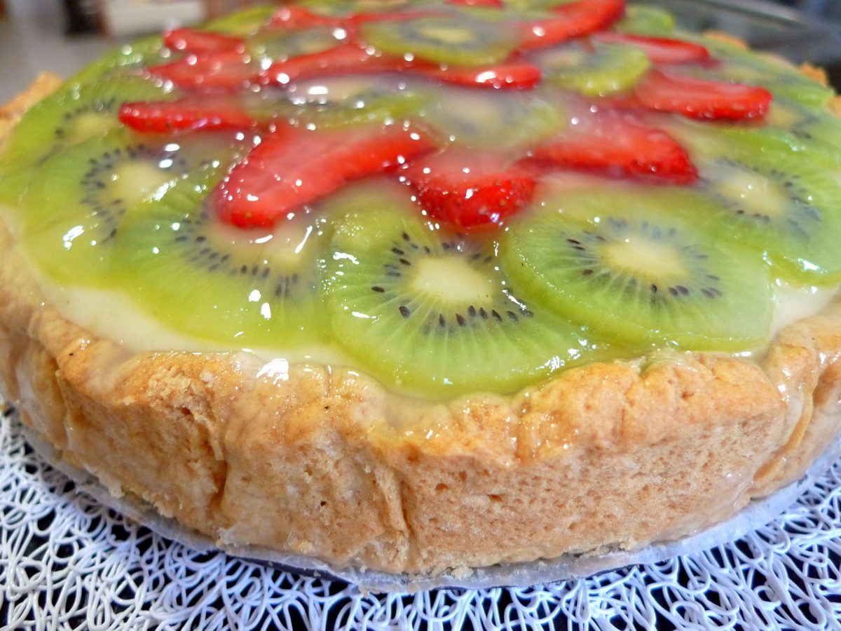 Tarta de frutas y crema pastelera