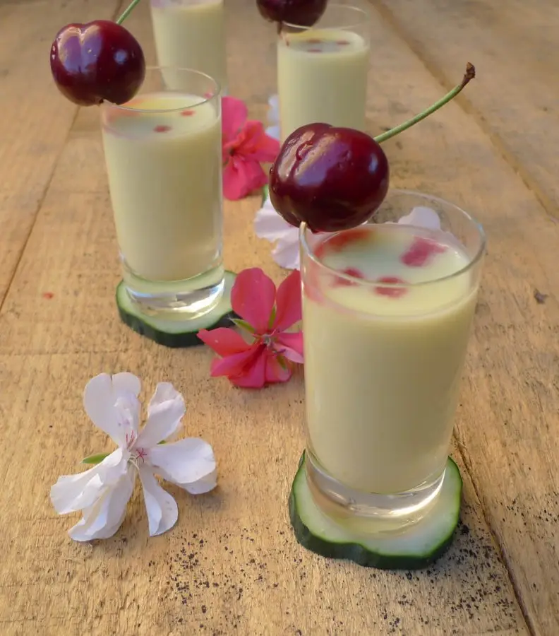 Crema de pepino, yogur y melocotón 5
