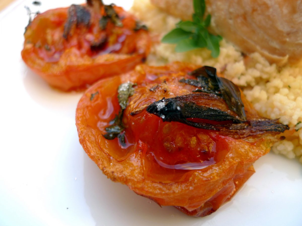 Salmón con cuscús y tomates asados 4