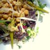 ensalada de garbanzos con vinagreta de jengibre