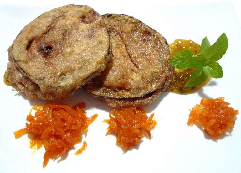 Berenjenas rellenas de salmón y queso