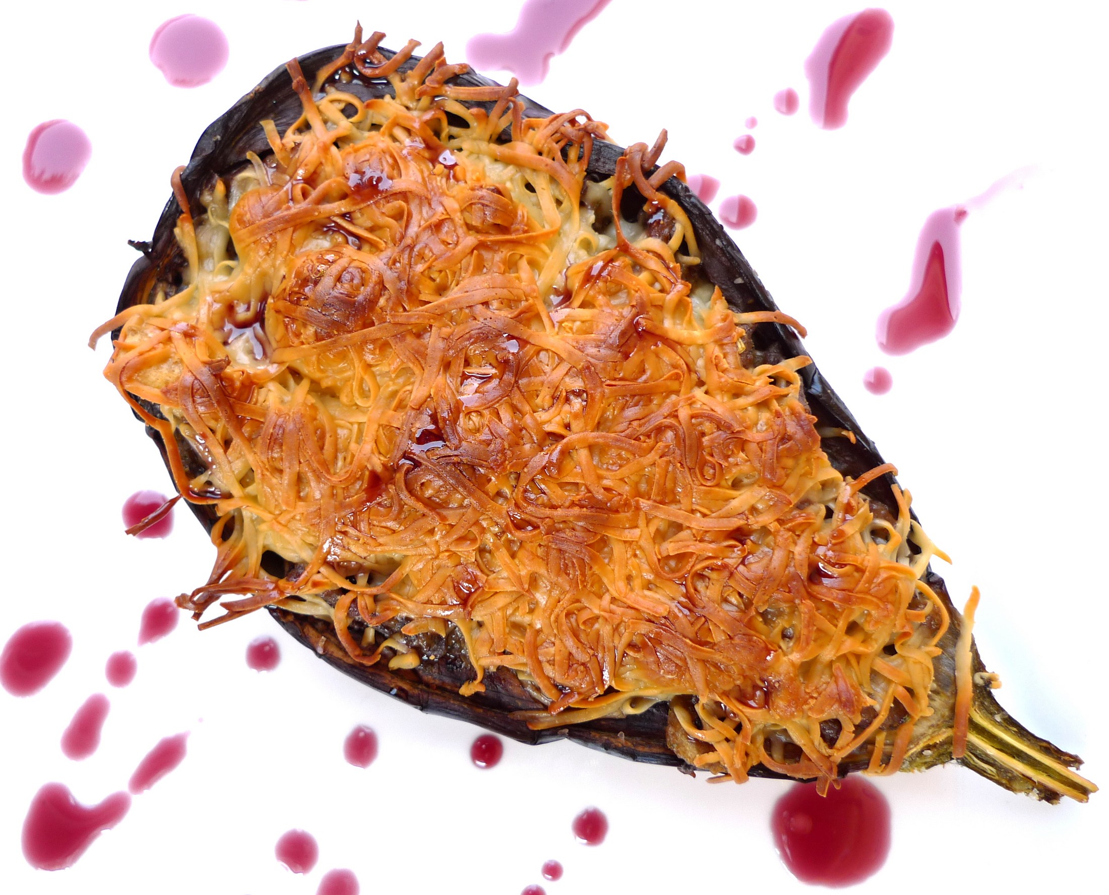 berenjena rellena de carne picada