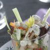 Ensalada de pollo y manzana con vinagreta de Philadelphia y mostaza