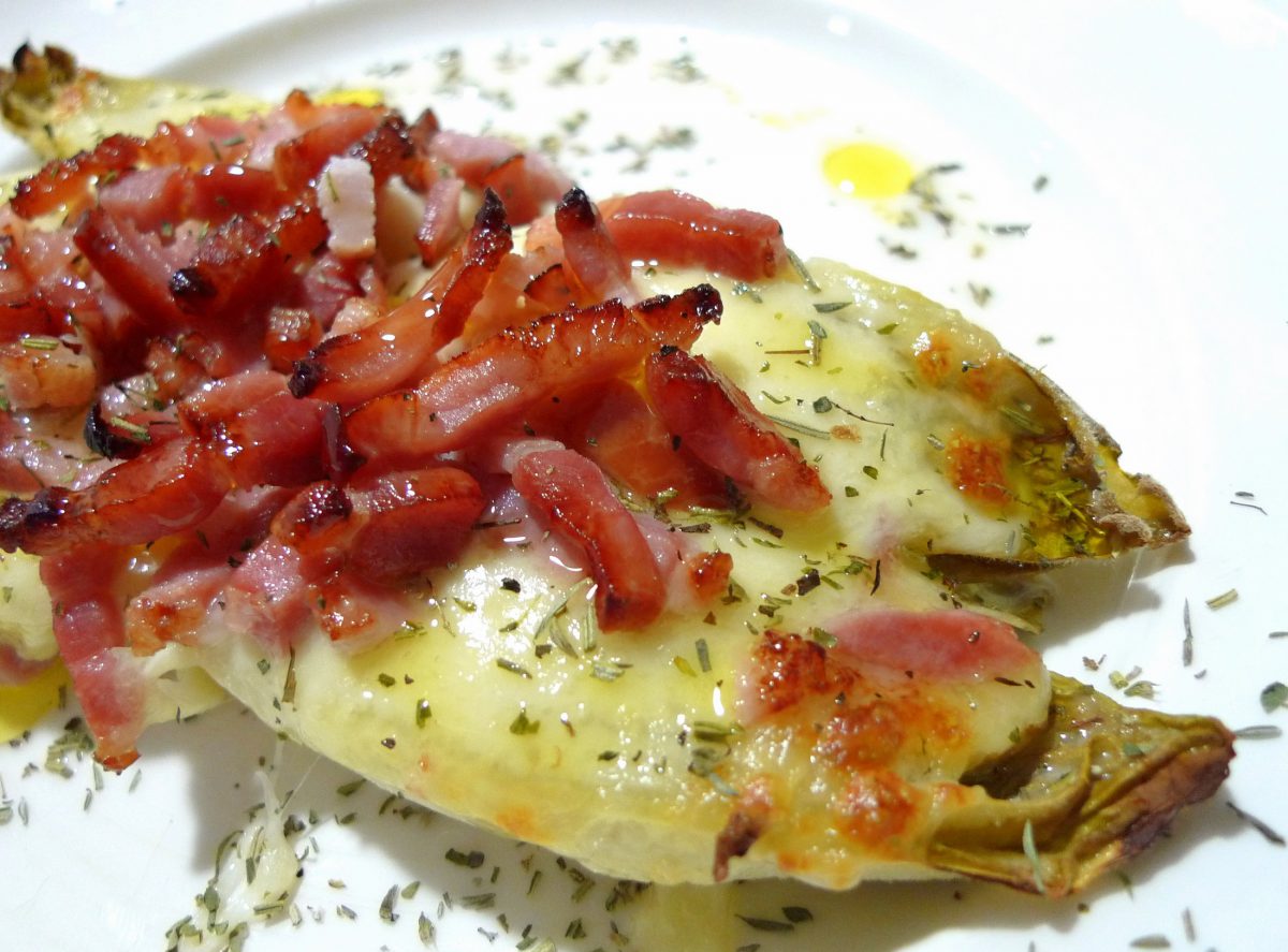 Endivias gratinadas con tocineta ahumada 2