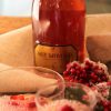 Crema de foie con fresas y cava solido