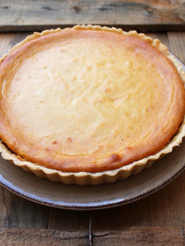 Tarta de almendra, queso y mango 1