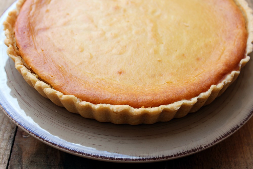 Tarta de almendra, queso y mango 2