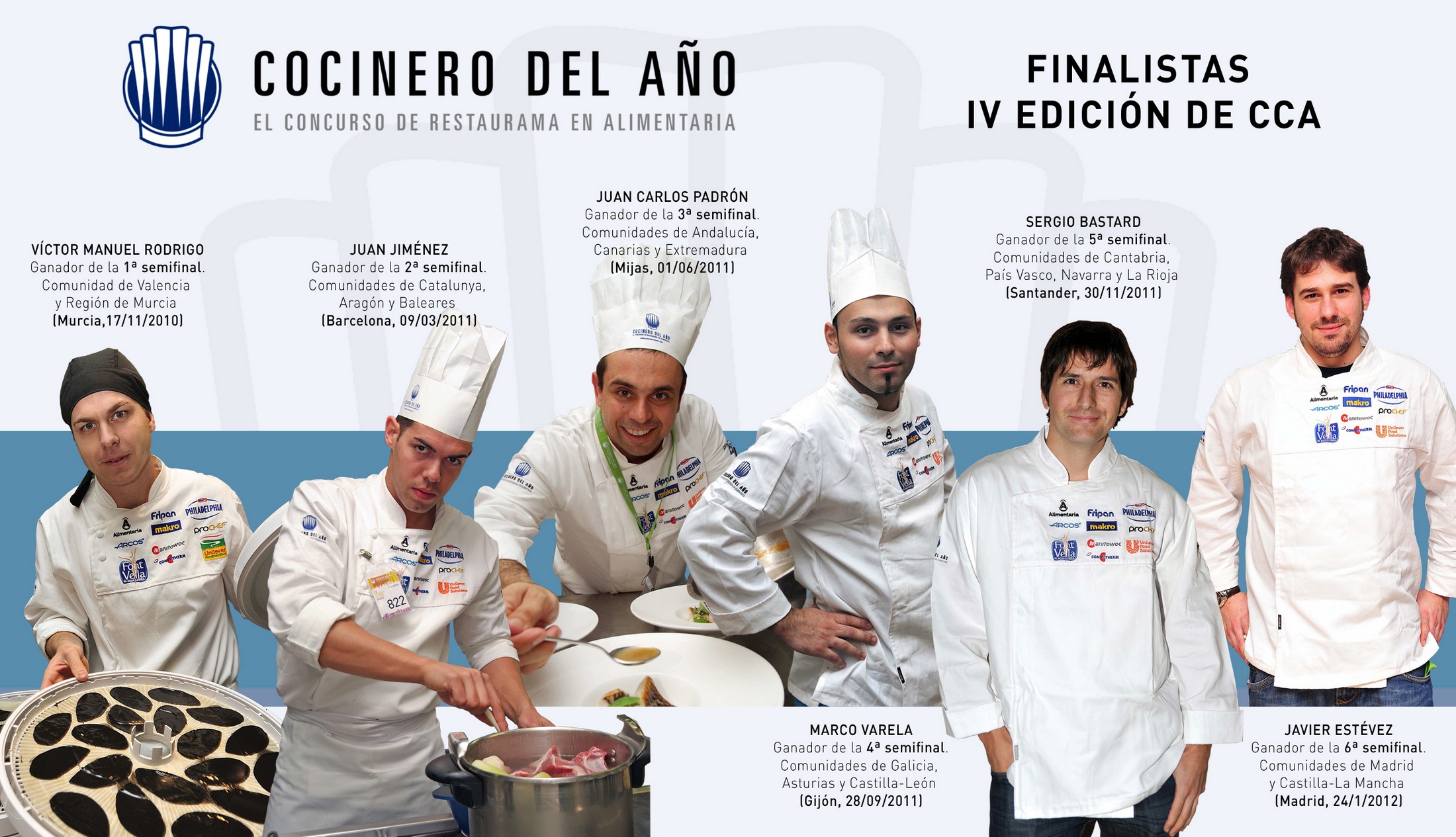 Finalistas concurso Cocinero del Año 2012