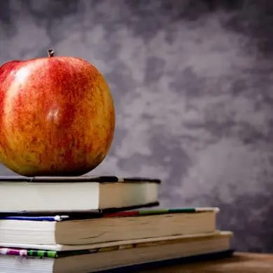 Manzana libros escuela