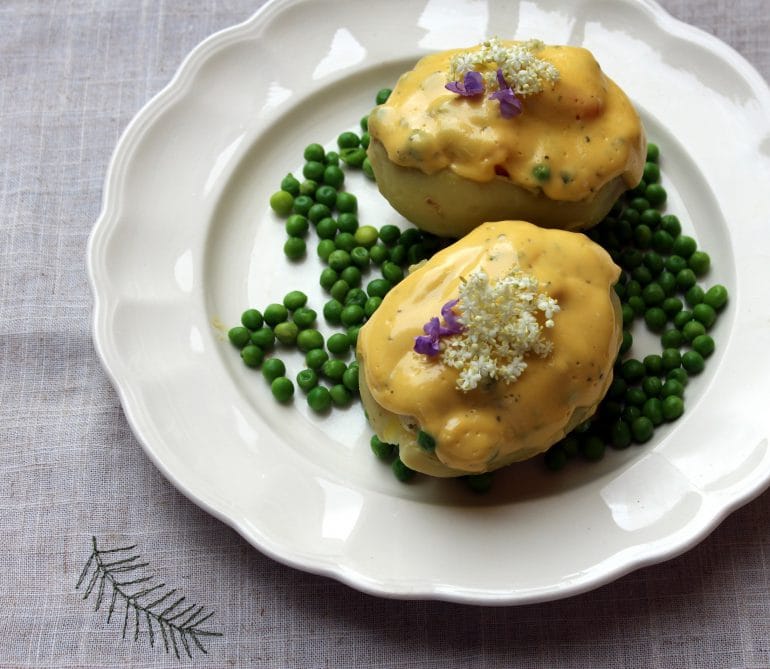 Patatas rellenas de verduras