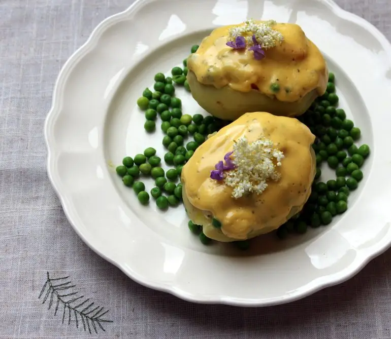 Patatas rellenas de verduras