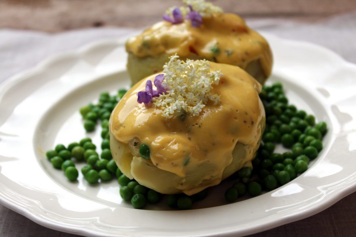 Patatas rellenas de verduras