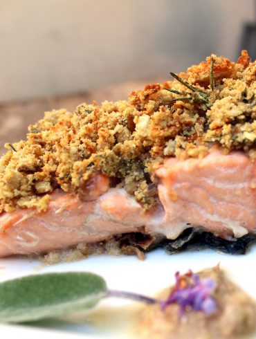 salmon con costra de pan y nueces-4