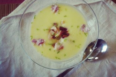 Gazpacho de melón con jamón