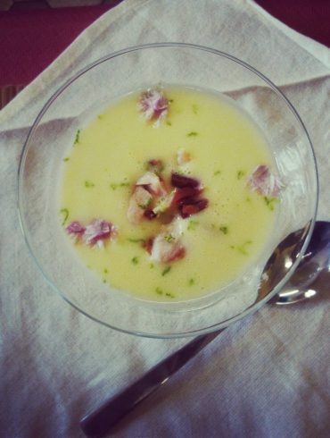 Gazpacho de melón con jamón