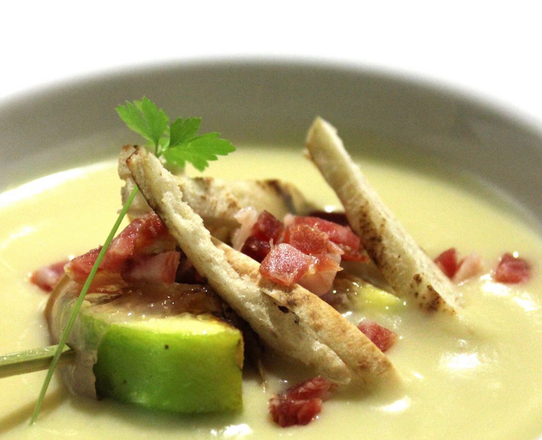 Vichyssoise con brevas y jamon-3