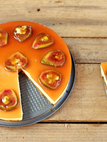 Tarta de queso con brevas