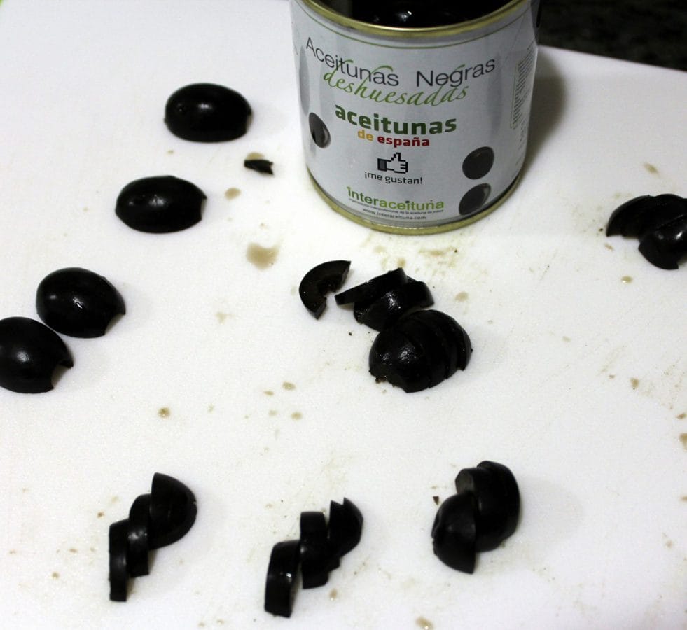 araña de aceituna para hallowen