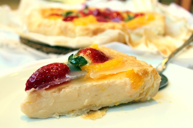 Tarta de hojaldre con frutas