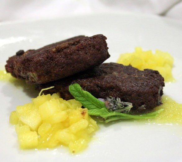 Mini torrijas de chocolate con Mermelada de Piña