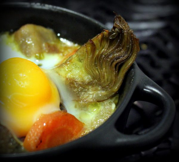 Verduras salteadas con huevo