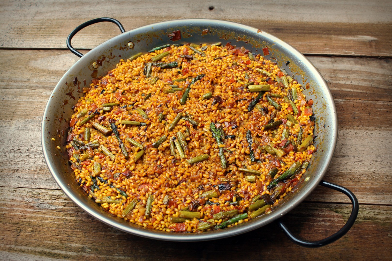 Arroz con espárragos trigueros