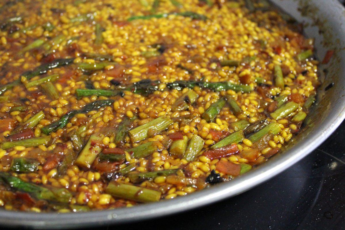 arroz con esparrágos trigueros