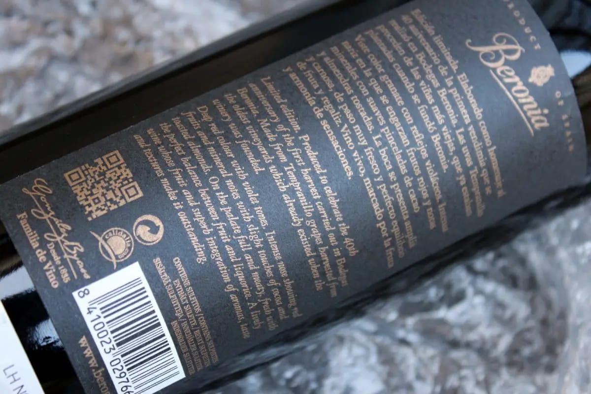 Beronia Viñas Viejas 2010-3 Aniversario Bodegas Beronia