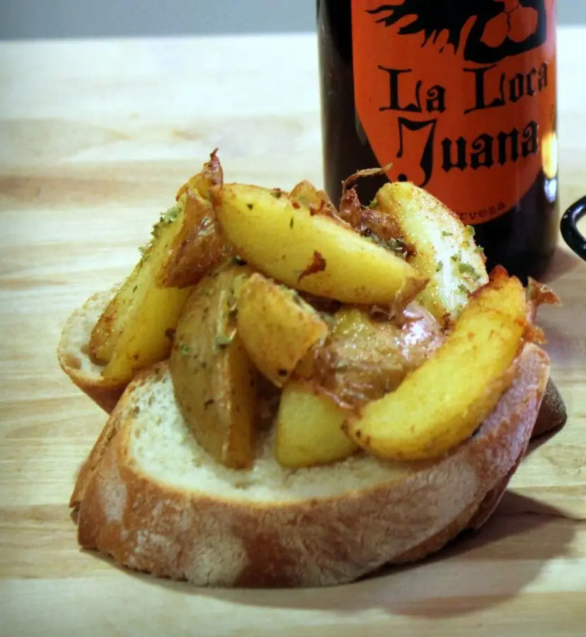 Patatas fritas con cerveza