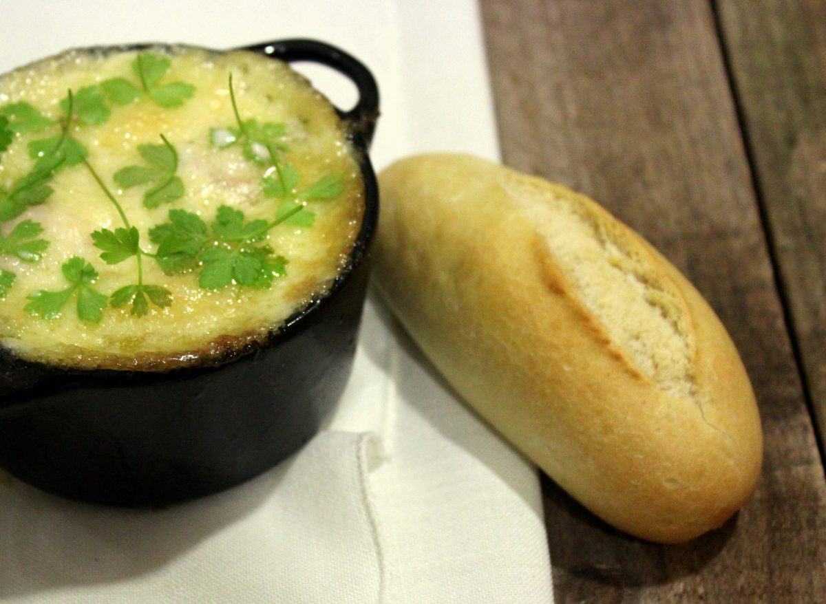 Merluza al horno gratinada con mahonesa