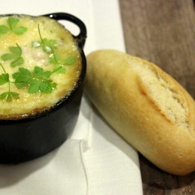 Merluza al horno gratinada con mahonesa